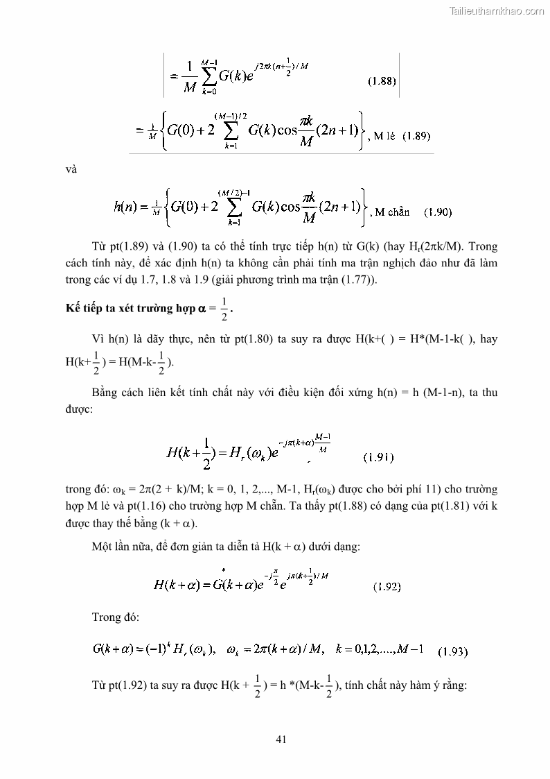 Giáo trình Xử lý tín hiệu số 2 Phần 1 - 6 Trang 41