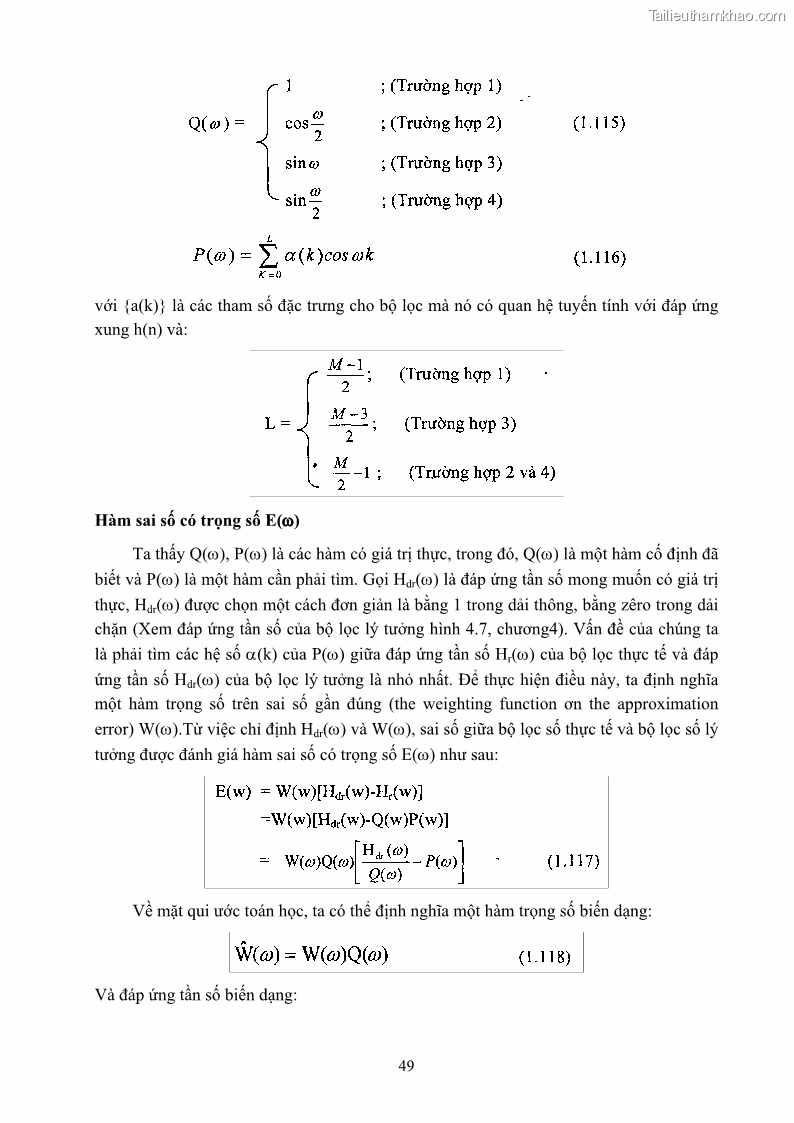 Giáo trình Xử lý tín hiệu số 2 Phần 1 - 7 Trang 49