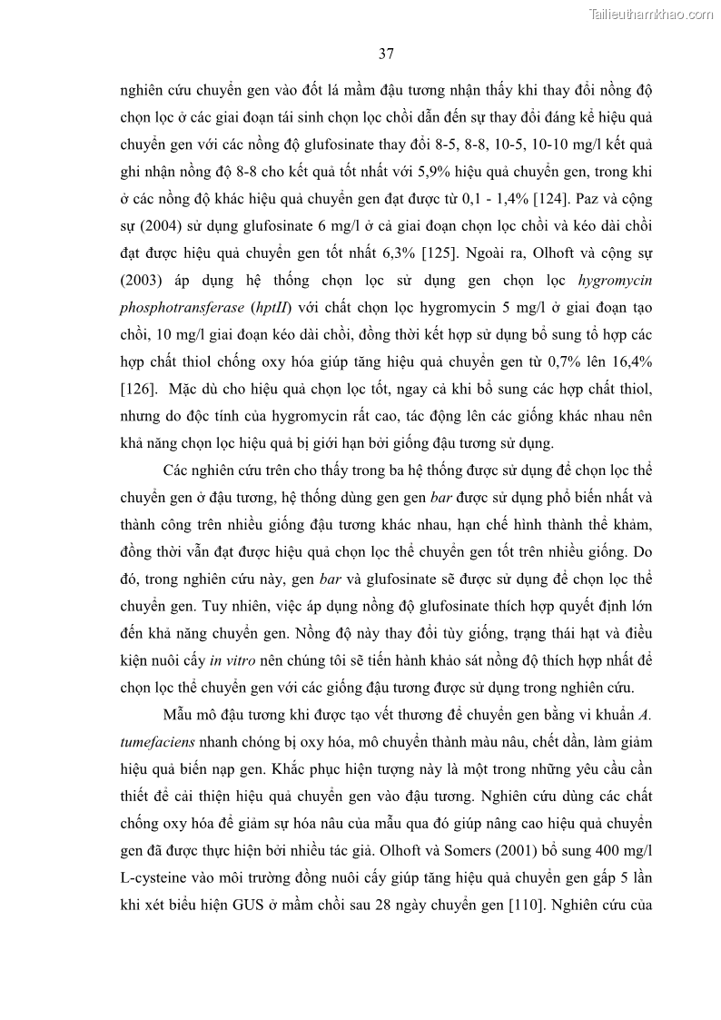 Luận án tiến sĩ công nghệ sinh học Nghiên cứu tạo cây đậu tương Glycine max L. biến đổi gen có khả năng tổng hợp astaxanthin chuyên biệt ở hạt - 7 Trang 49