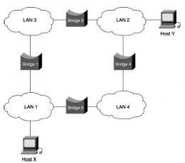 Hình 3 6 – Cầu nối trong mạng Token Ring Giả sử rằng máy X muốn gởi một khung 4