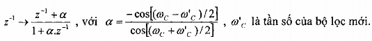 Thông thấp  thông dải và  1  u tương ứng là tần số cắt thấp và 14