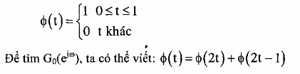 áp dụng 4 1 8 để tìm H 0 e j  Biến đổi Fourier ngược để tìm lại 2
