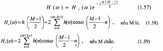 Đặc tính pha của bộ lọc cho cả hai trường hợp M chẵn và M lẻ là 1 2 2 2 15