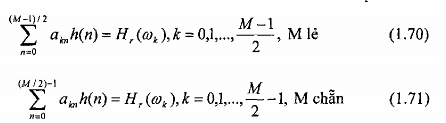 Trường hợp chọn đáp ứng xung phản đối xứng Trường hợp này ta cần xác 22