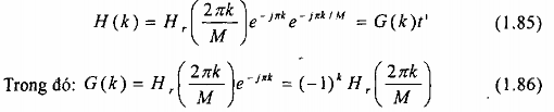 Vì H r 2  k M có giá trị thực nên G k cũng là dãy thực Hơn nữa từ 19