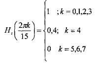 Giải Trong trường hợp này các hệ số của bộ lọc thu được từ việc giải 8