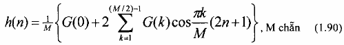 Từ pt 1 89 và 1 90 ta có thể tính trực tiếp h n từ G k hay H r 2 k M 3