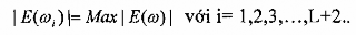 Ta thấy rằng hàm sai số đổi dấu giữa hai tần số cực trị kề nhau nên 11