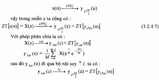 Trước tiên ta xét quan hệ vào ra của bộ biến đổi nhịp nhịp như sau y M n 13