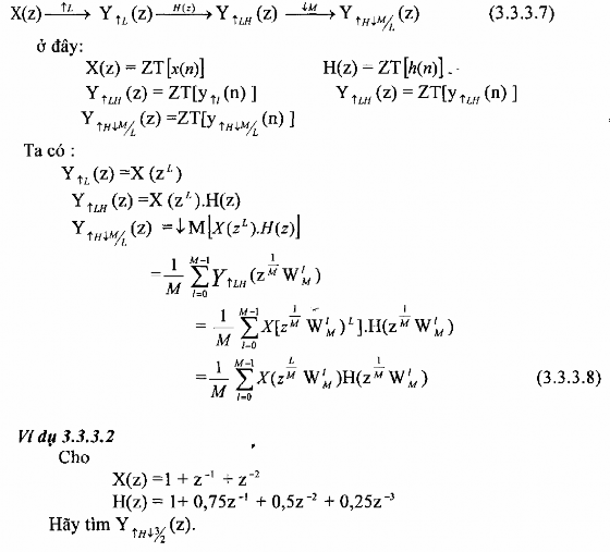d Biểu diễn phép lọc biến đổi nhịp trong miền tần số Đánh giá X z H z Y 5