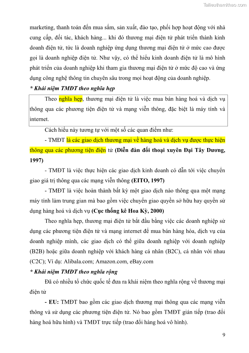 Giáo trình Thương mại điện tử 2009 Phần 1 - 2 Trang 9