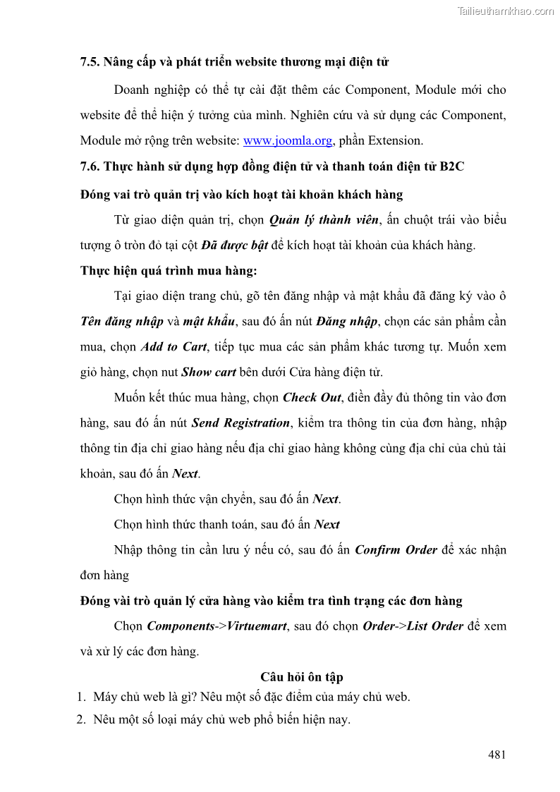 Giáo trình Thương mại điện tử 2009 Phần 2 - 17 Trang 129