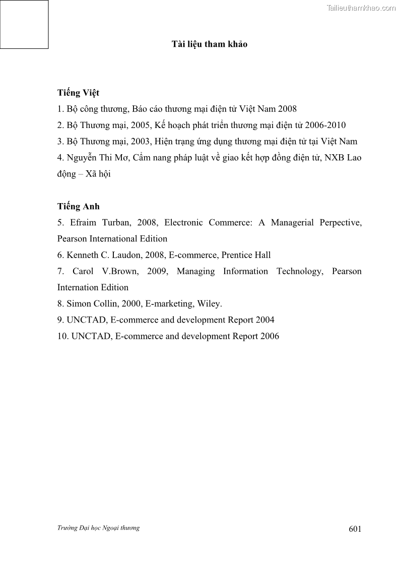 Giáo trình Thương mại điện tử 2009 Phần 2 - 32 Trang 249