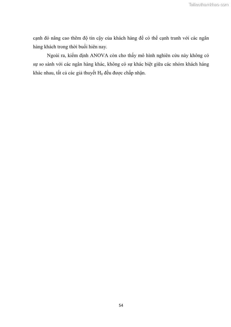 Khóa luận tốt nghiệp Đánh giá mức độ hài lòng của khách hàng về dịch vụ thẻ ATM tại Ngân hàng TMCP Ngoại thương Việt Nam – Chi nhánh Long An PGD số 1 - 9 Trang 65