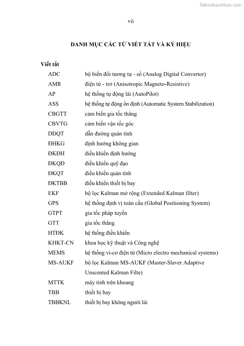 Luận án tiến sĩ kỹ thuật Nghiên cứu xác định định hướng không gian của thiết bị bay theo các phép đo từ trường trái đất - 2 Trang 9