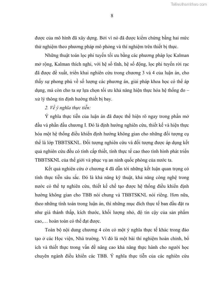 Luận án tiến sĩ kỹ thuật Nghiên cứu xác định định hướng không gian của thiết bị bay theo các phép đo từ trường trái đất - 4 Trang 25