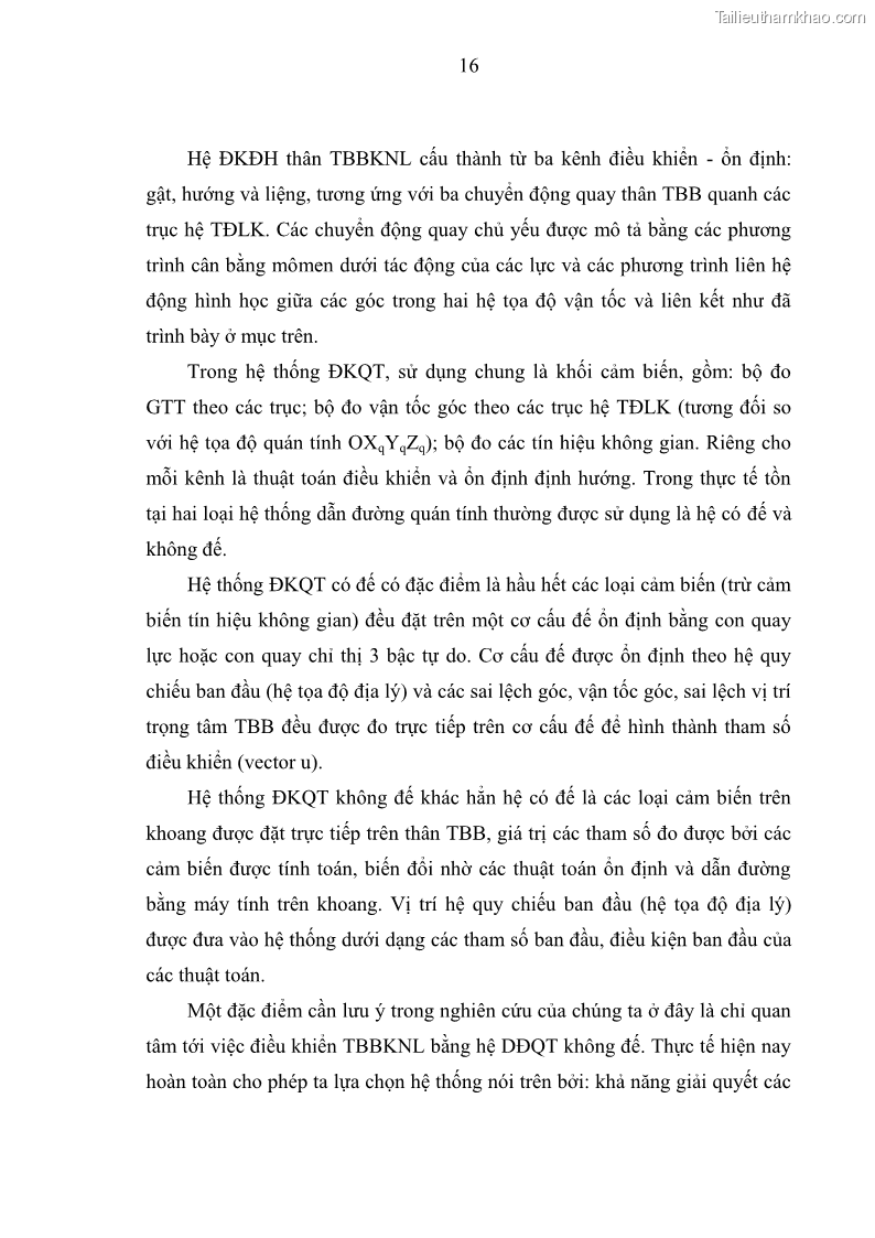 Luận án tiến sĩ kỹ thuật Nghiên cứu xác định định hướng không gian của thiết bị bay theo các phép đo từ trường trái đất - 5 Trang 33