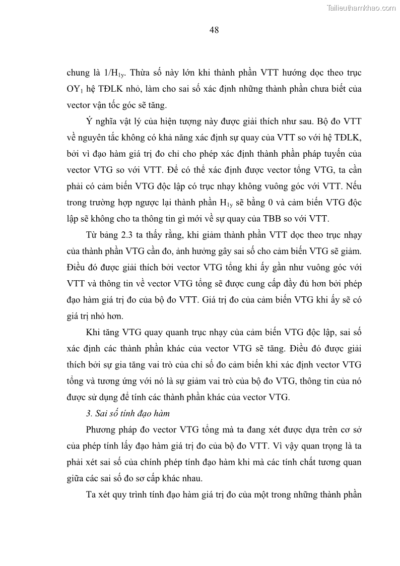 Luận án tiến sĩ kỹ thuật Nghiên cứu xác định định hướng không gian của thiết bị bay theo các phép đo từ trường trái đất - 9 Trang 65