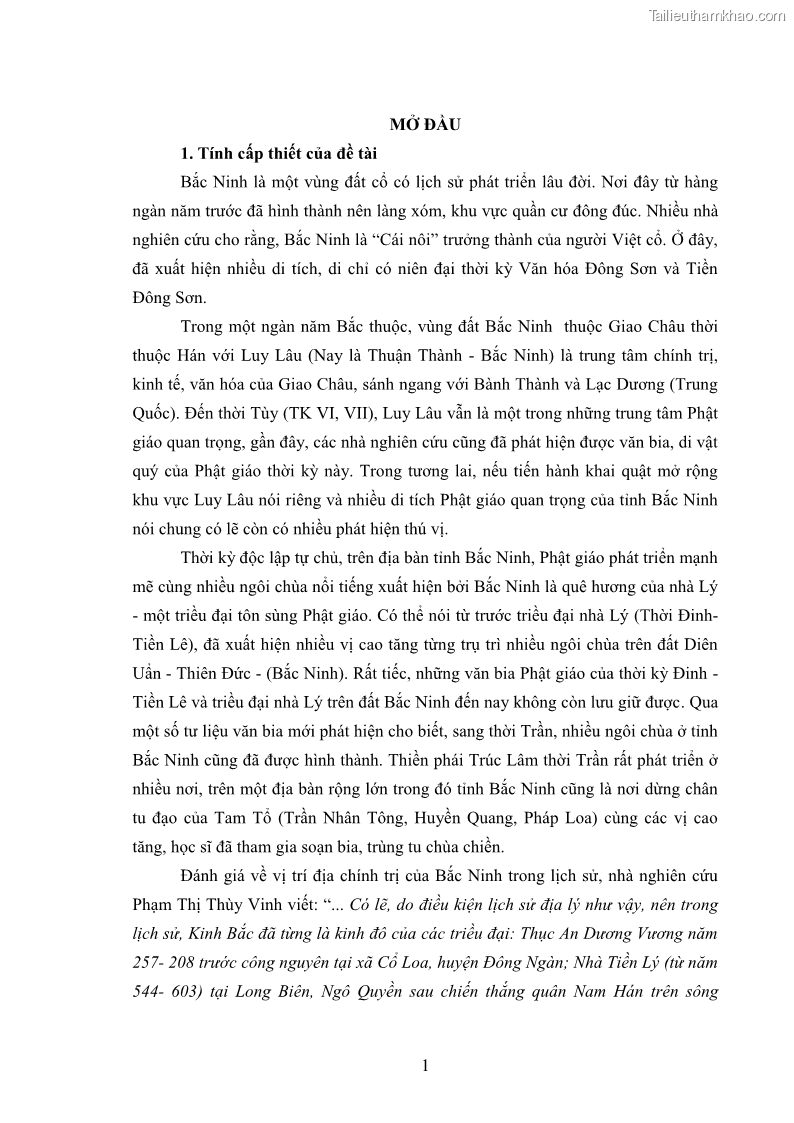 Luận án tiến sĩ hán nôm Nghiên cứu văn bia Phật giáo thế kỷ XVII - XVIII tỉnh Bắc Ninh - 2 Trang 9