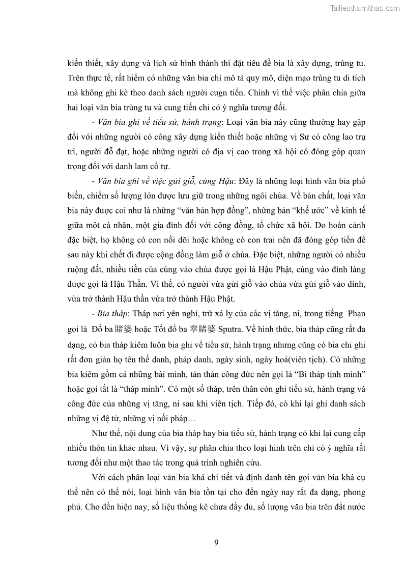 Luận án tiến sĩ hán nôm Nghiên cứu văn bia Phật giáo thế kỷ XVII - XVIII tỉnh Bắc Ninh - 3 Trang 17