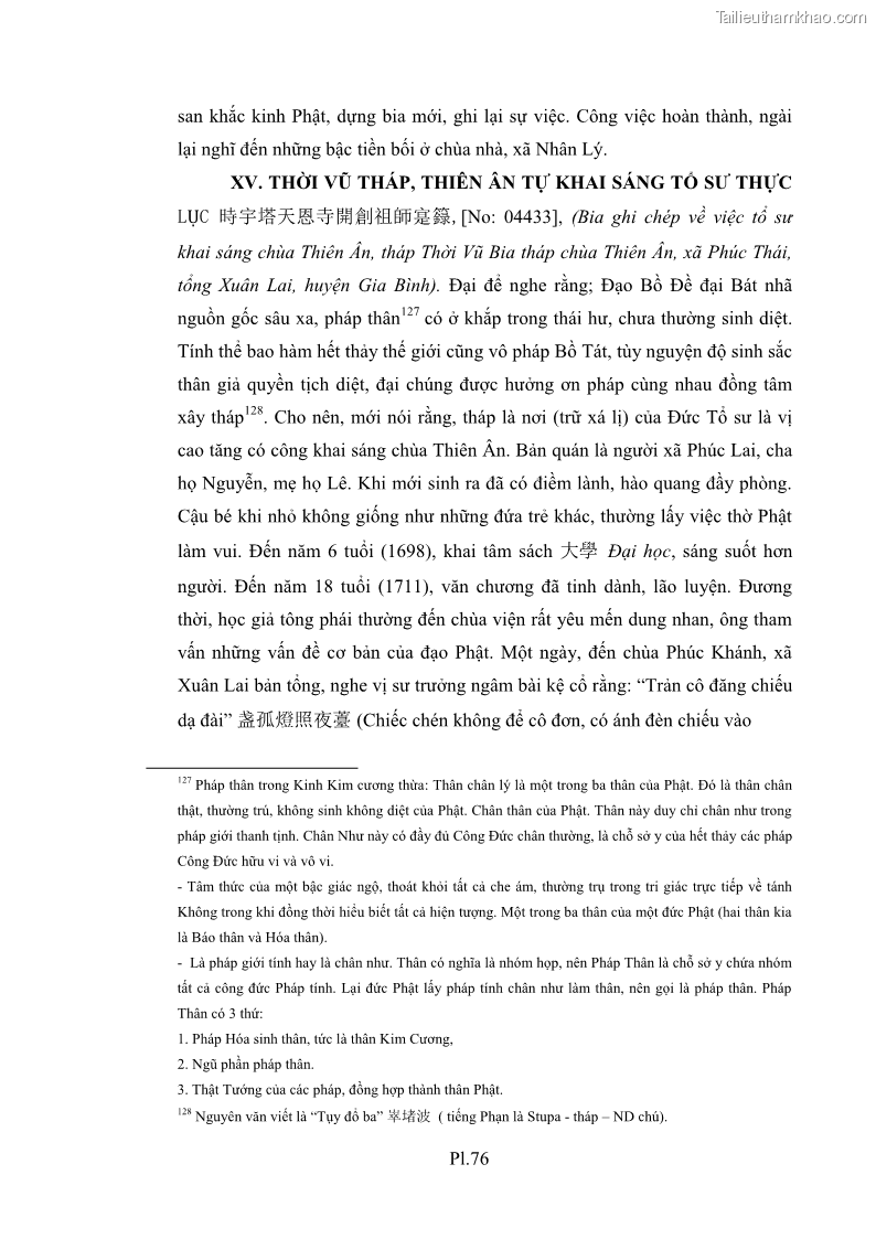 Luận án tiến sĩ hán nôm Nghiên cứu văn bia Phật giáo thế kỷ XVII - XVIII tỉnh Bắc Ninh - 36 Trang 281