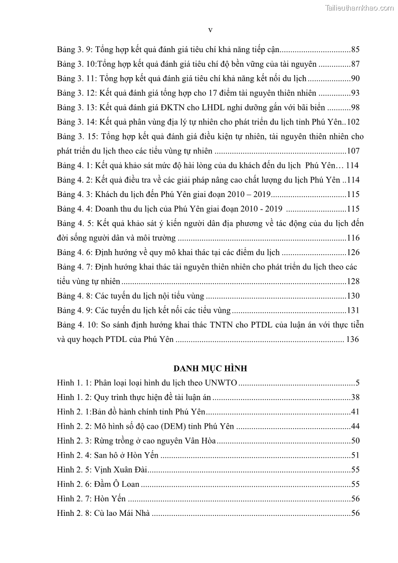 Luận án tiến sĩ khoa học trái đất Đánh giá điều kiện tự nhiên, tài nguyên thiên nhiên tỉnh Phú Yên phục vụ phát triển du lịch - 2 Trang 9