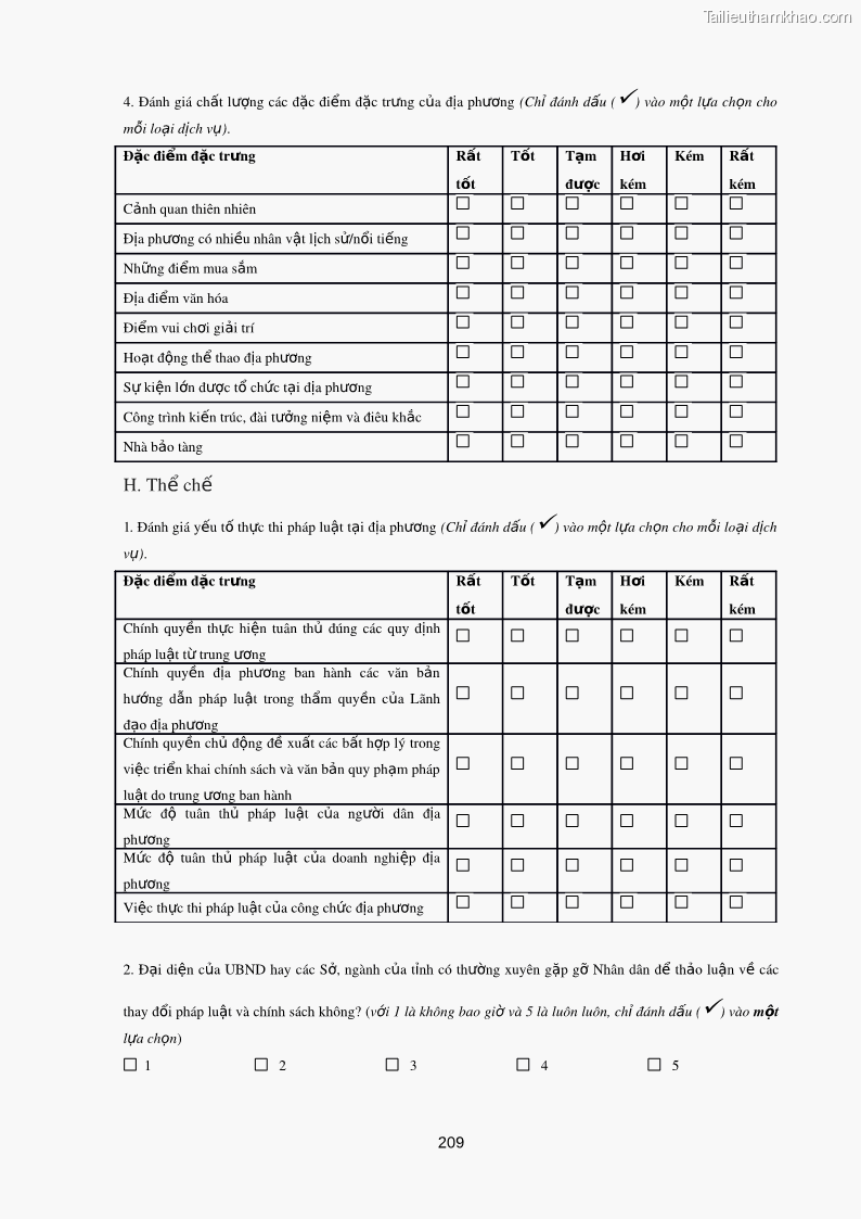 Luận án tiến sĩ kinh tế Xây dựng thương hiệu tỉnh Bà Rịa - Vũng Tàu trong bối cảnh hội nhập kinh tế quốc tế - 27 Trang 209