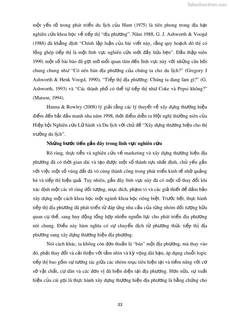 Luận án tiến sĩ kinh tế Xây dựng thương hiệu tỉnh Bà Rịa - Vũng Tàu trong bối cảnh hội nhập kinh tế quốc tế - 5 Trang 33