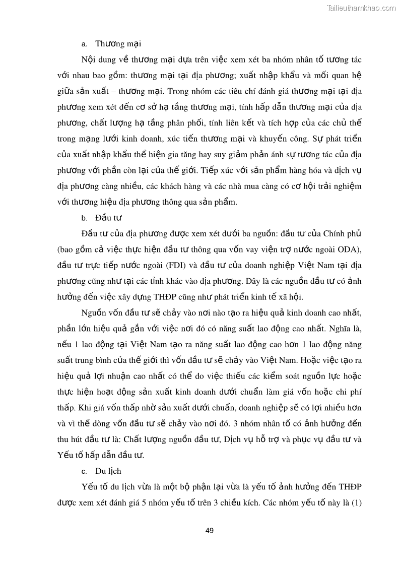 Luận án tiến sĩ kinh tế Xây dựng thương hiệu tỉnh Bà Rịa - Vũng Tàu trong bối cảnh hội nhập kinh tế quốc tế - 7 Trang 49