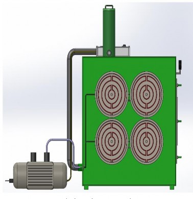 Hình 4 3 Bản vẽ thiết kế mặt cắt ngang của buồng chân không mô phỏng quá 3