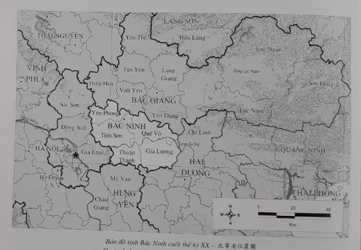 Bản đồ tỉnh Bắc Ninh năm 1999 trước khi tách huyện Gia Lương Gia Bình Lương 9