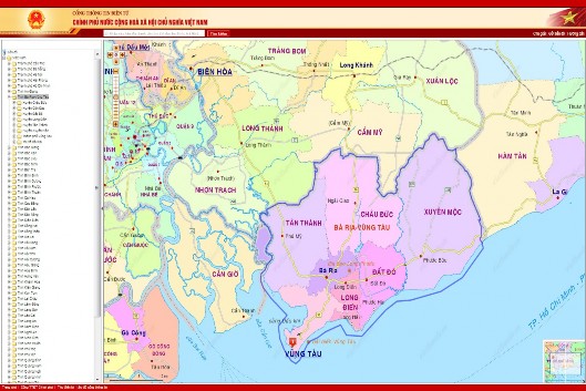 Tây Bắc tỉnh phần lớn ở thị xã Phú Mỹ và các huyện Xuyên Mộc Châu Đức 2