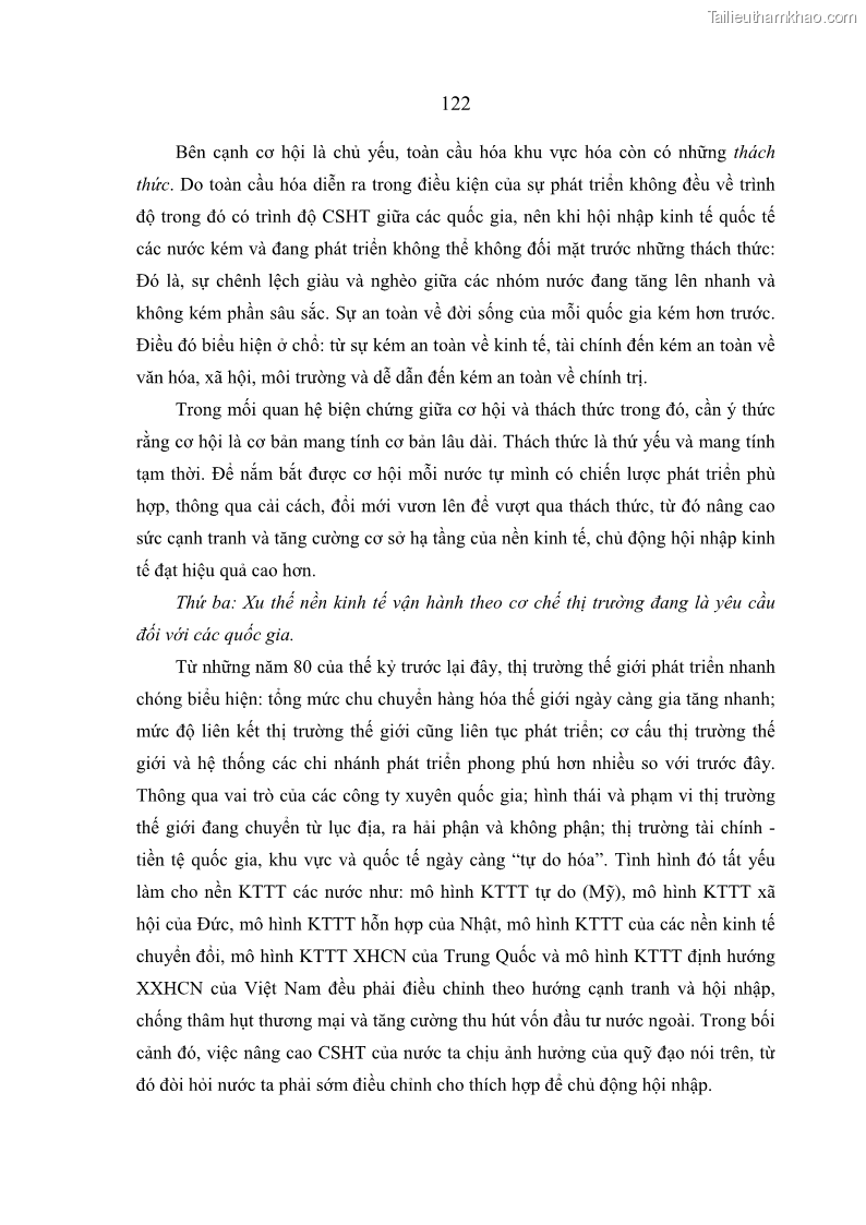 Luận án tiến sĩ kinh tế Hoàn thiện quản lý nhà nước đối với cơ sở hạ tầng đô thị du lịch ở Việt Nam - 17 Trang 129