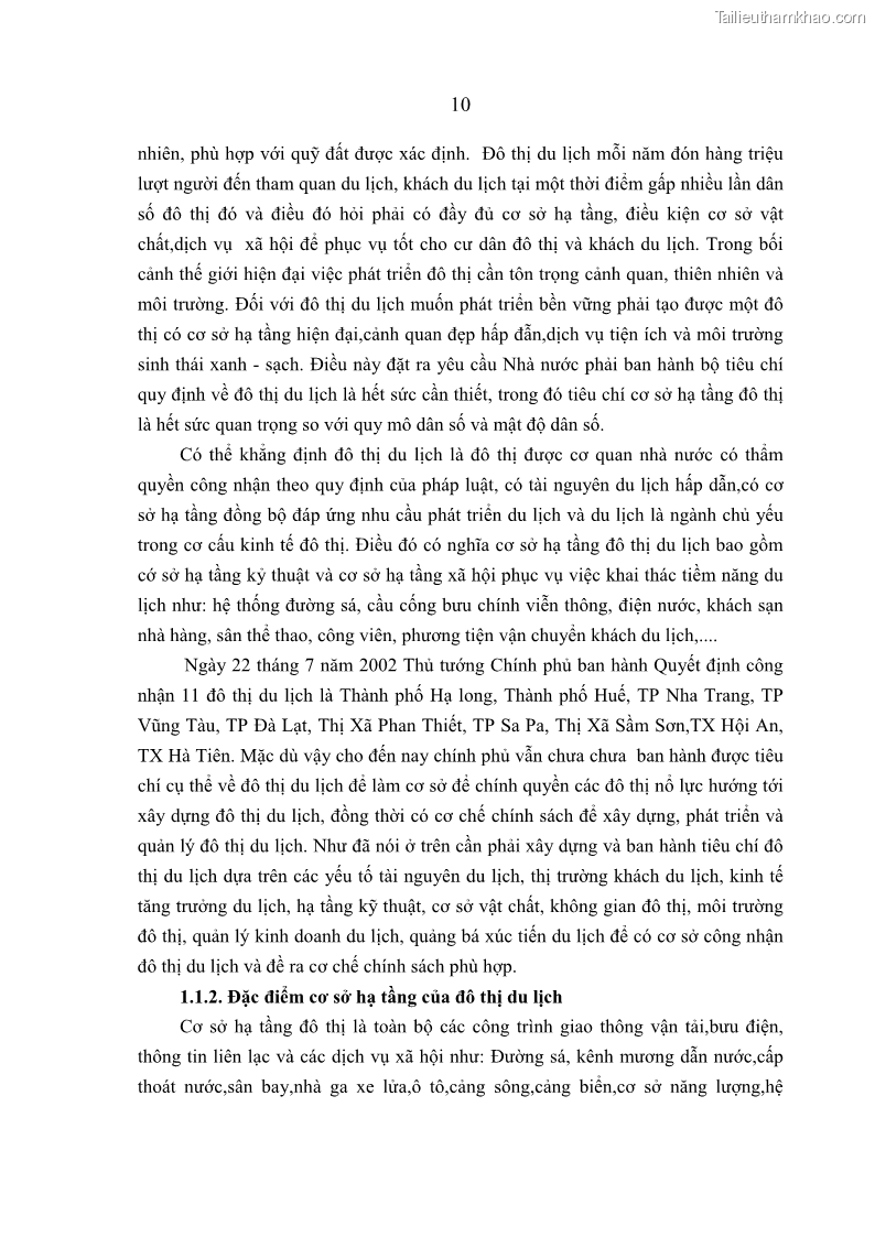 Luận án tiến sĩ kinh tế Hoàn thiện quản lý nhà nước đối với cơ sở hạ tầng đô thị du lịch ở Việt Nam - 3 Trang 17