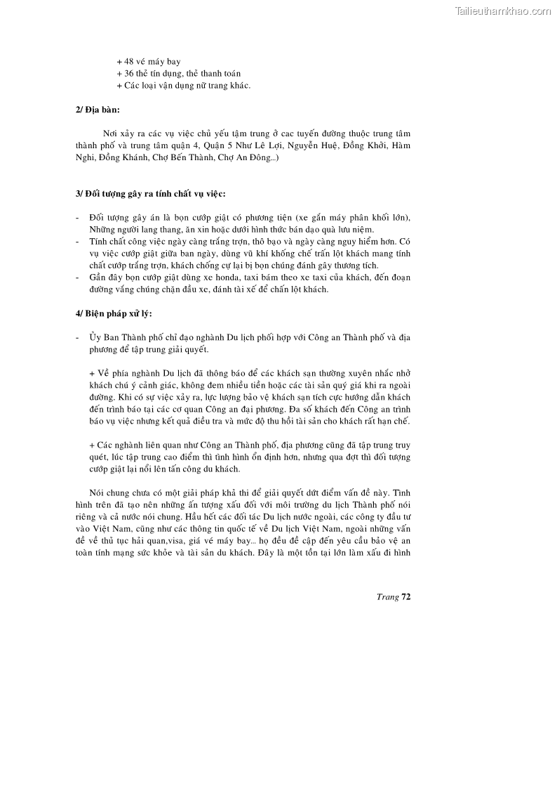 Luận văn thạc sĩ kinh tế Một số giải pháp nhằm phát triển kinh doanh lữ hành quốc tế của ngành du lịch Việt Nam - 10 Trang 73