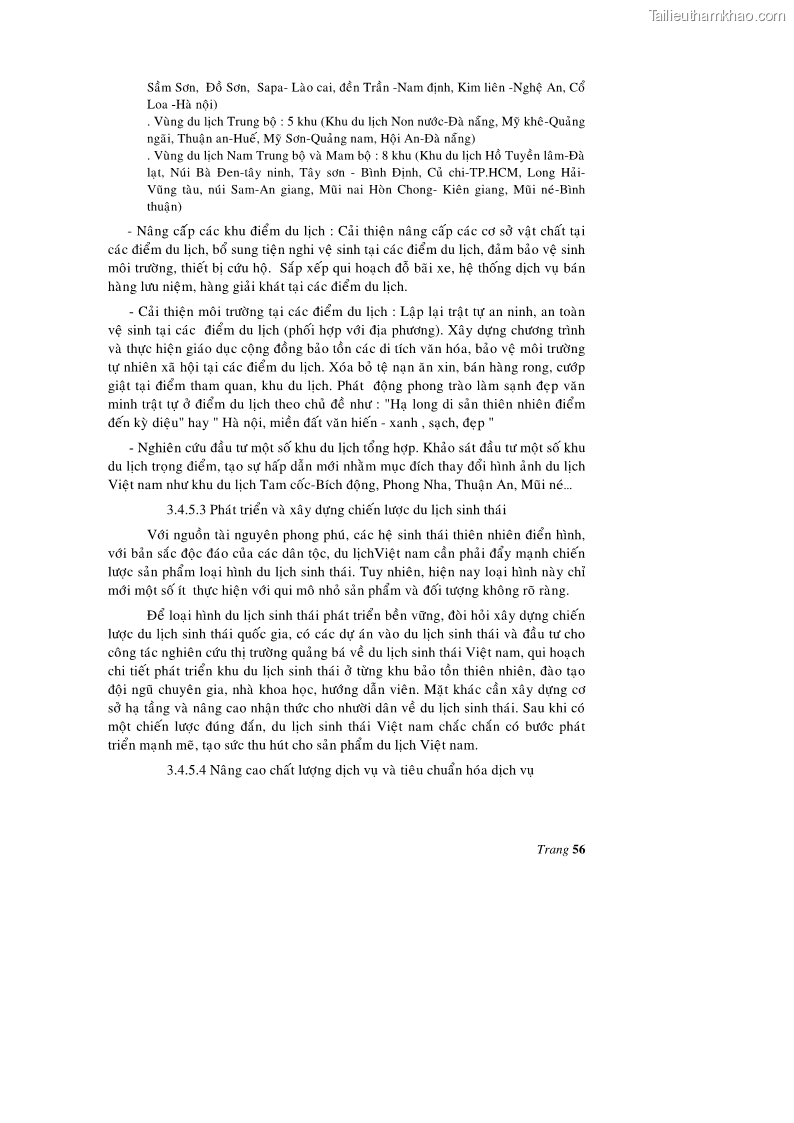 Luận văn thạc sĩ kinh tế Một số giải pháp nhằm phát triển kinh doanh lữ hành quốc tế của ngành du lịch Việt Nam - 8 Trang 57