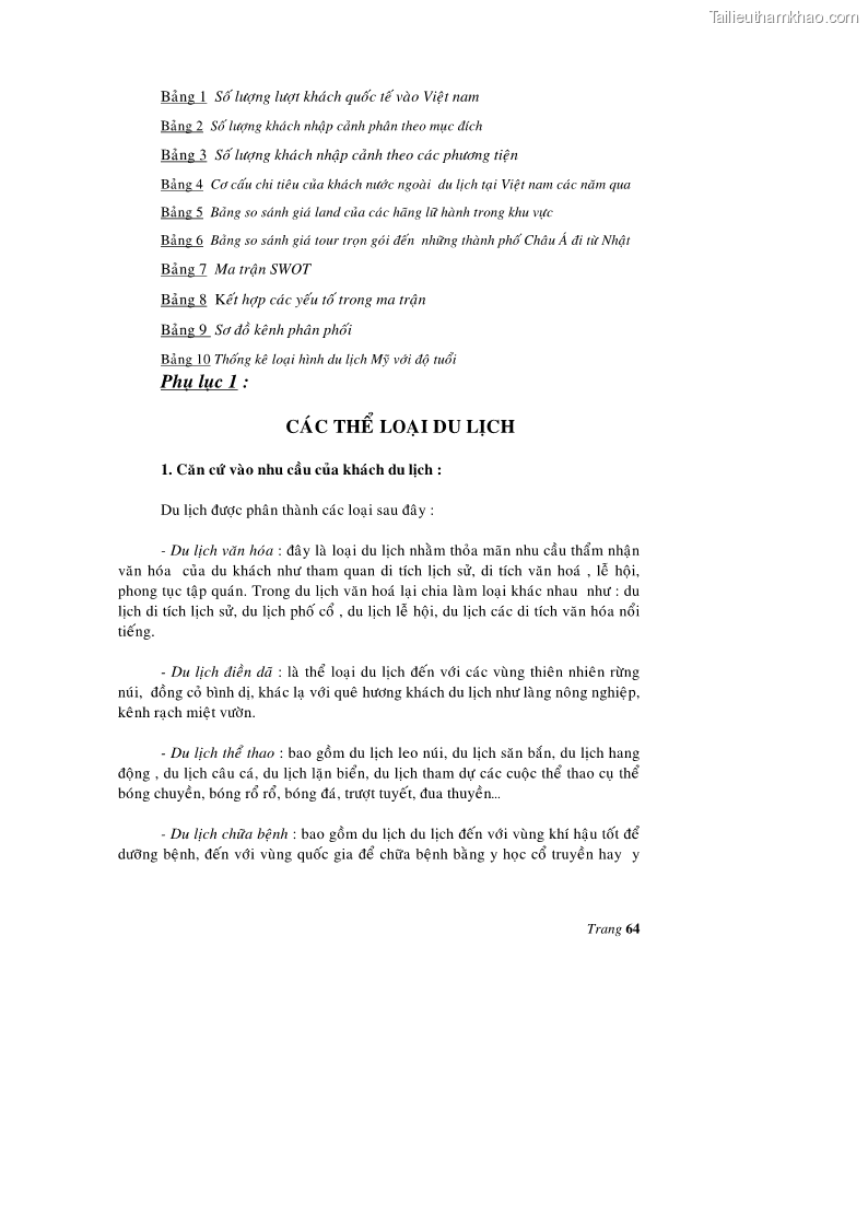 Luận văn thạc sĩ kinh tế Một số giải pháp nhằm phát triển kinh doanh lữ hành quốc tế của ngành du lịch Việt Nam - 9 Trang 65