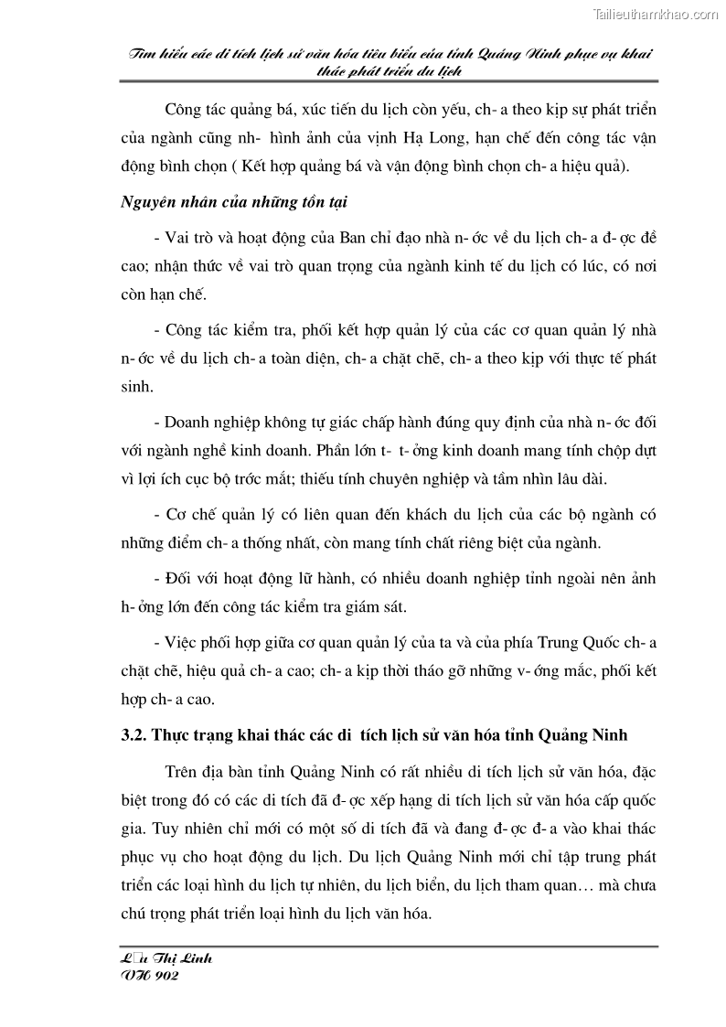 Khóa luận tốt nghiệp văn hóa du lịch Tìm hiểu các di tích lịch sử văn hóa tiêu biểu của tỉnh Quảng Ninh phục vụ khai thác phát triển du lịch - 11 Trang 81