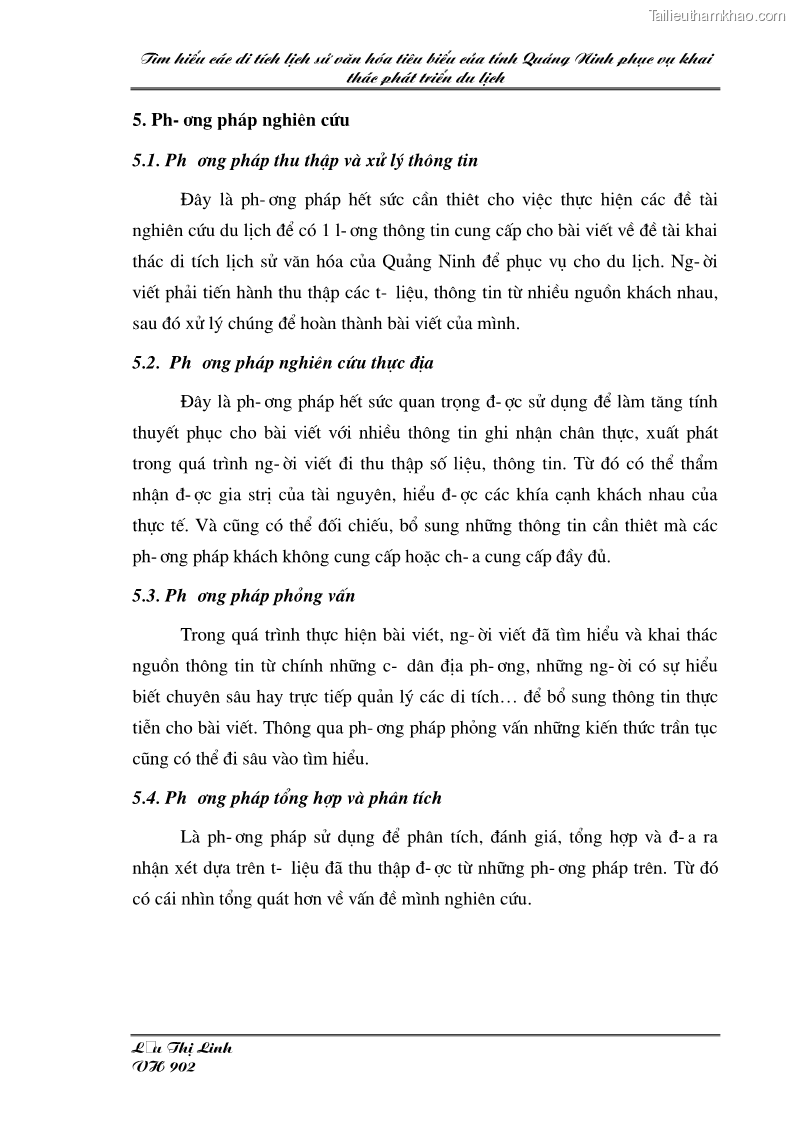 Khóa luận tốt nghiệp văn hóa du lịch Tìm hiểu các di tích lịch sử văn hóa tiêu biểu của tỉnh Quảng Ninh phục vụ khai thác phát triển du lịch - 2 Trang 9