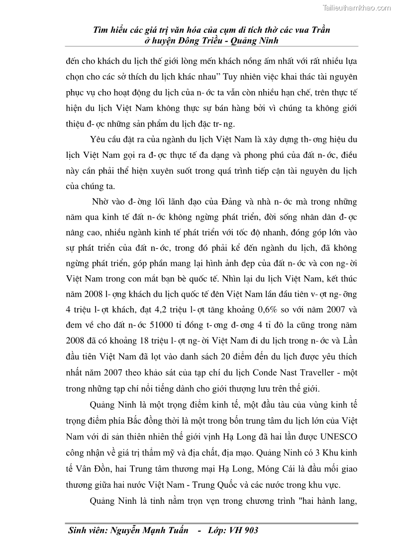 Khóa luận tốt nghiệp văn hóa du lịch Tìm hiểu các giá trị văn hóa của cụm di tích thờ các vua Trần ở huyện Đông Triều - Quảng Ninh - 18 Trang 103