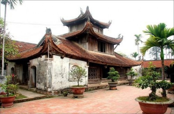 Cầu đá Mái cong chùa Hành lang Gác chuông Thượng điện Hệ thống tháp Hệ 2