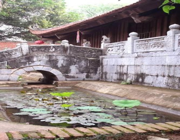 Cầu đá Mái cong chùa Hành lang Gác chuông Thượng điện Hệ thống tháp Hệ 3