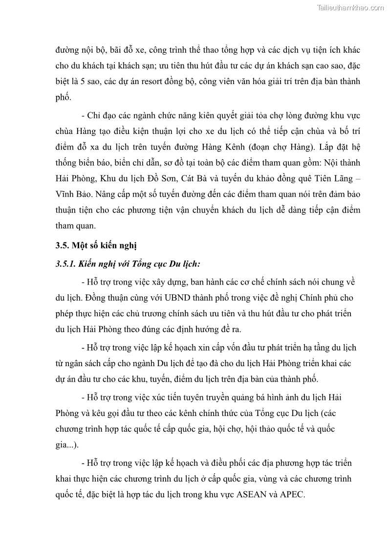 Khóa luận tốt nghiệp văn hóa du lịch Đề xuất một số giải pháp phát triển du lịch Hải Phòng giai đoạn 2011 – 2015 - 13 Trang 73