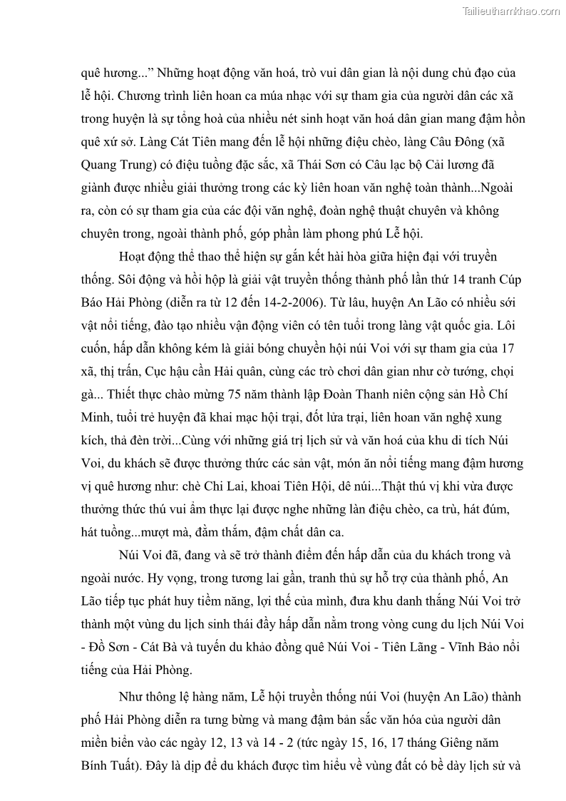 Khóa luận tốt nghiệp văn hóa du lịch Đề xuất một số giải pháp phát triển du lịch Hải Phòng giai đoạn 2011 – 2015 - 7 Trang 37