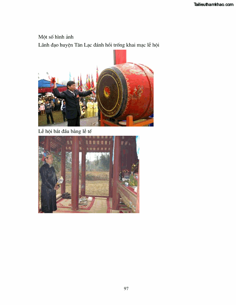 Khóa luận tốt nghiệp văn hóa du lịch Lễ hội Khai Hạ của người Mường ở Mường Bi với việc phát triển du lịch ở Tân Lạc, Hòa Bình - 17 Trang 97