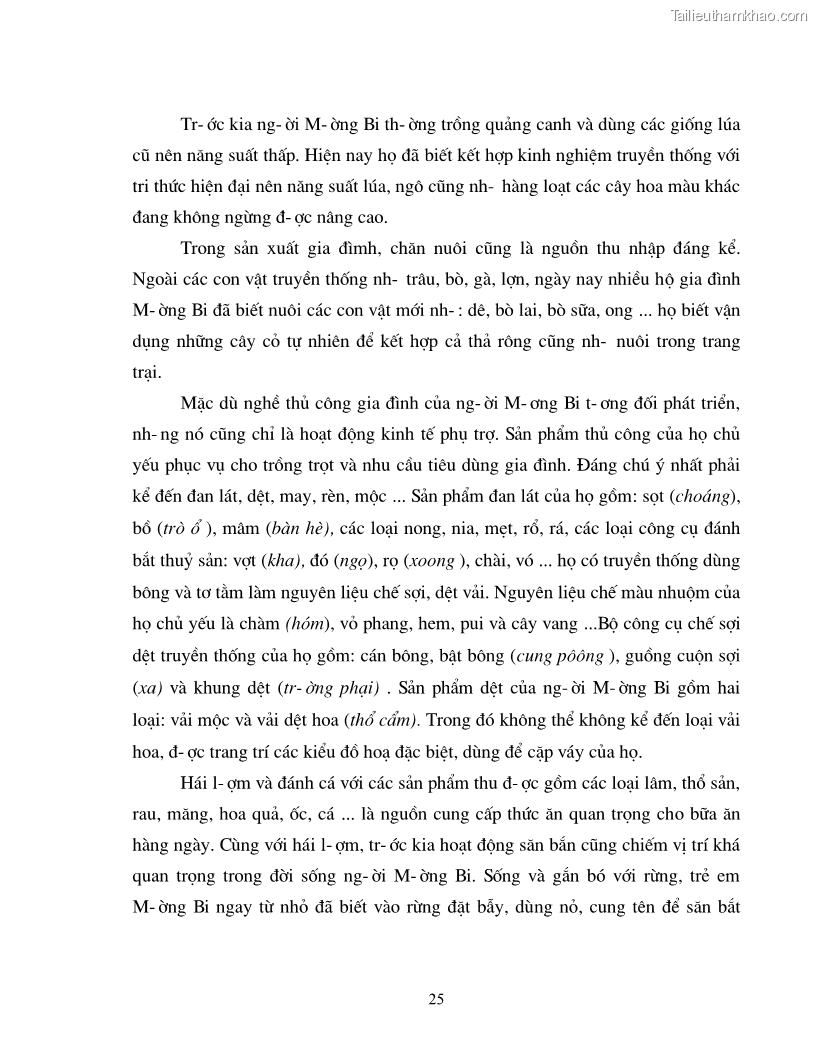 Khóa luận tốt nghiệp văn hóa du lịch Lễ hội Khai Hạ của người Mường ở Mường Bi với việc phát triển du lịch ở Tân Lạc, Hòa Bình - 5 Trang 25