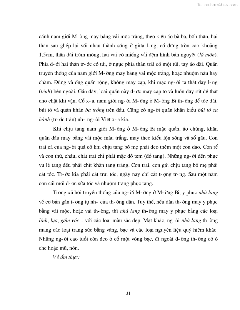 Khóa luận tốt nghiệp văn hóa du lịch Lễ hội Khai Hạ của người Mường ở Mường Bi với việc phát triển du lịch ở Tân Lạc, Hòa Bình - 6 Trang 31