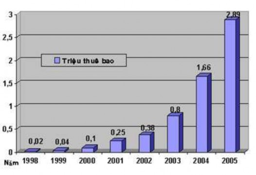 Tinh hình tăng trưởng thuê bao internet Số người sử dụng internet qua các năm 3
