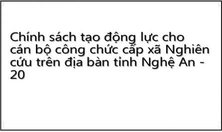 Chính sách tạo động lực cho cán bộ công chức cấp xã Nghiên cứu trên địa bàn tỉnh Nghệ An - 20