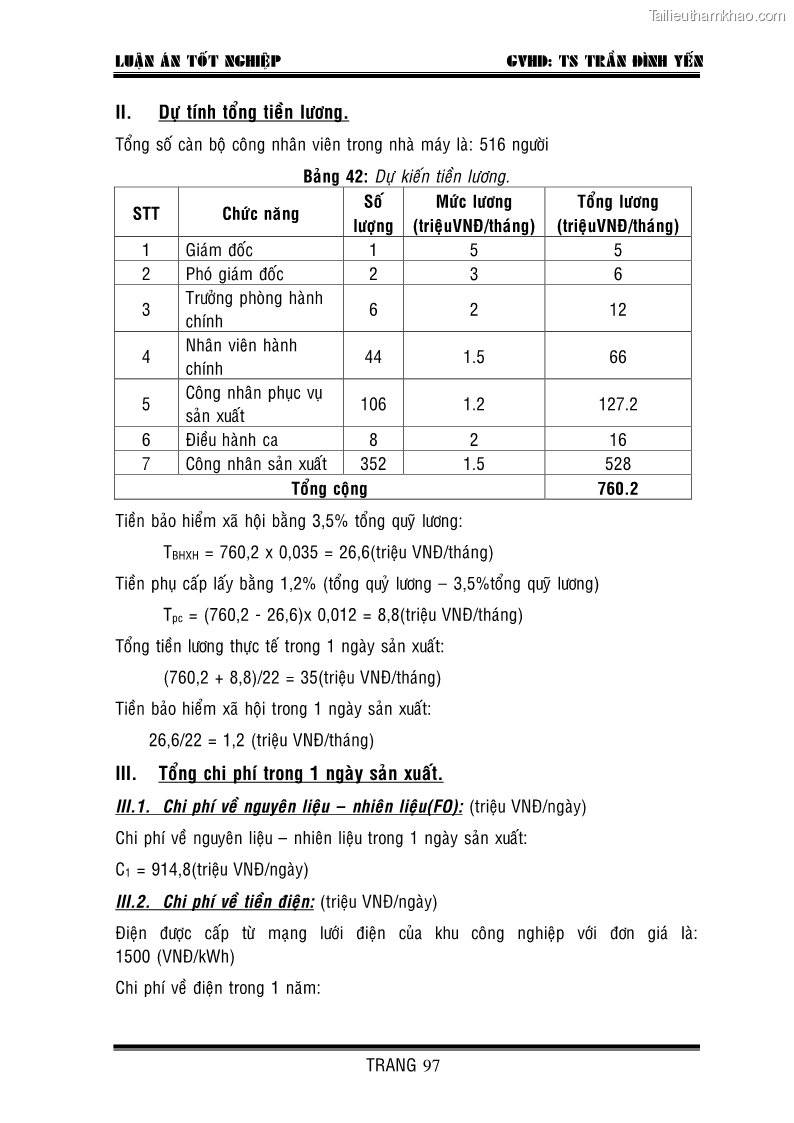 Khóa luận tốt nghiệp Thiết kế nhà máy sản xuất mì ăn liền - 17 Trang 97